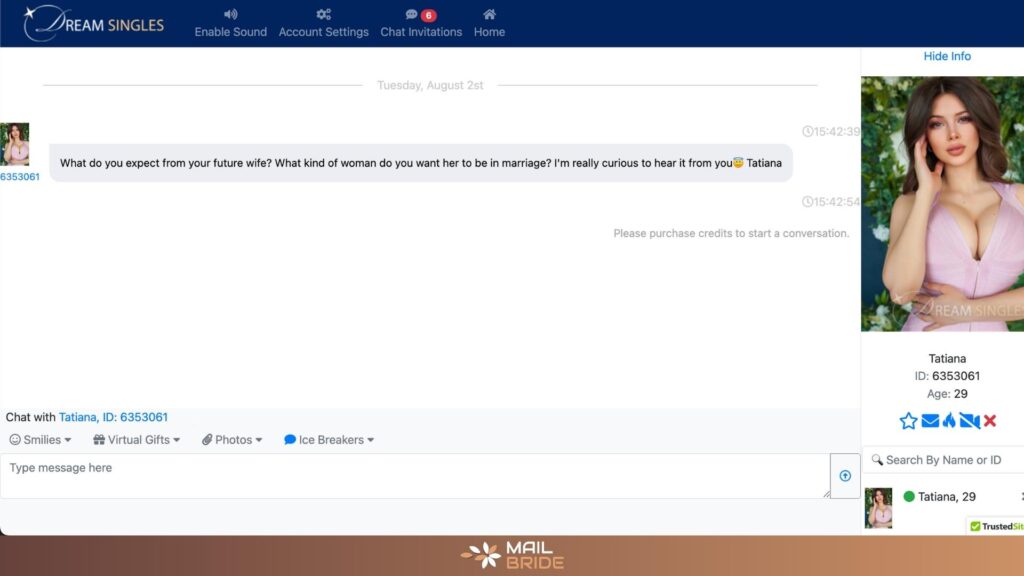 dream singles chat